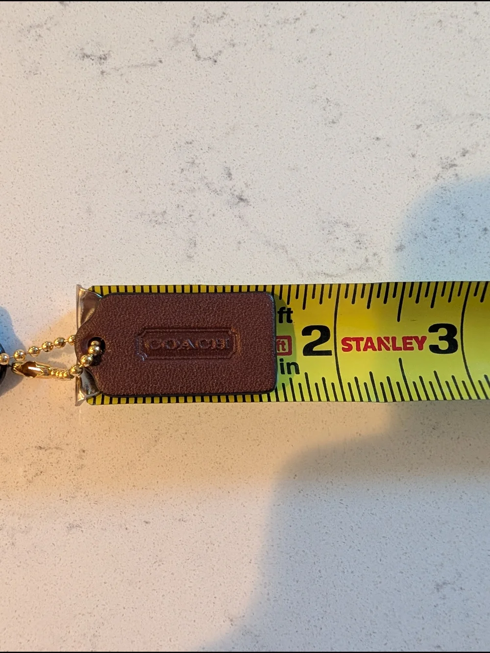 Coach Black & Brown Leather Hang Tag Duo Set 1.5” and 2